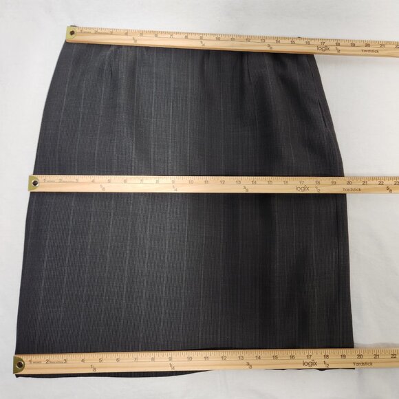 GIORGIO ARMANI Milano- Borgonuovo 21 Charcoal Pencil Midi Skirt Size EU 48 USA14 - Picture 16 of 16